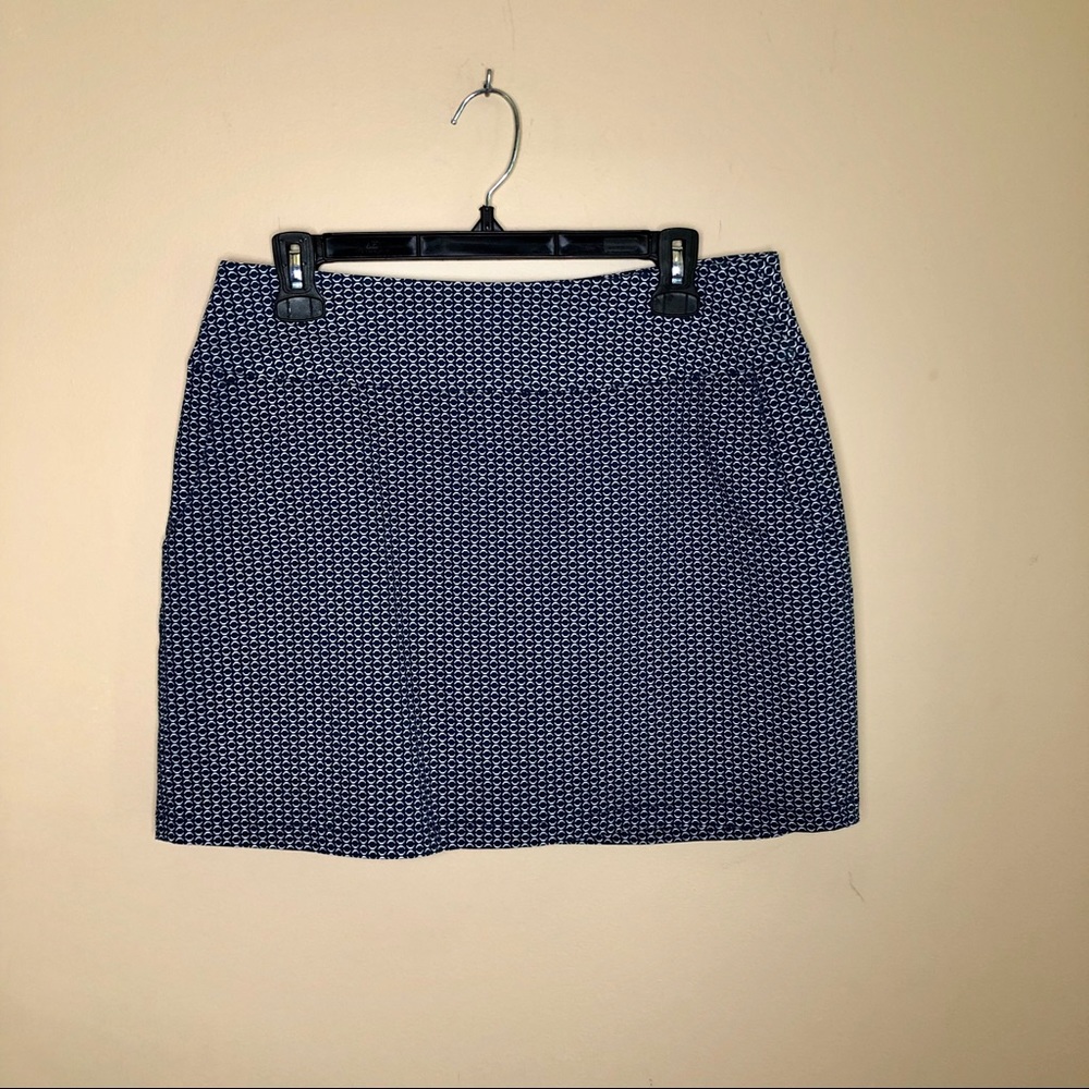 Navy and White Skort